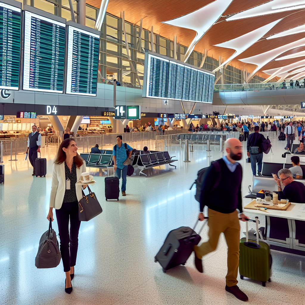 Modern airport terminal